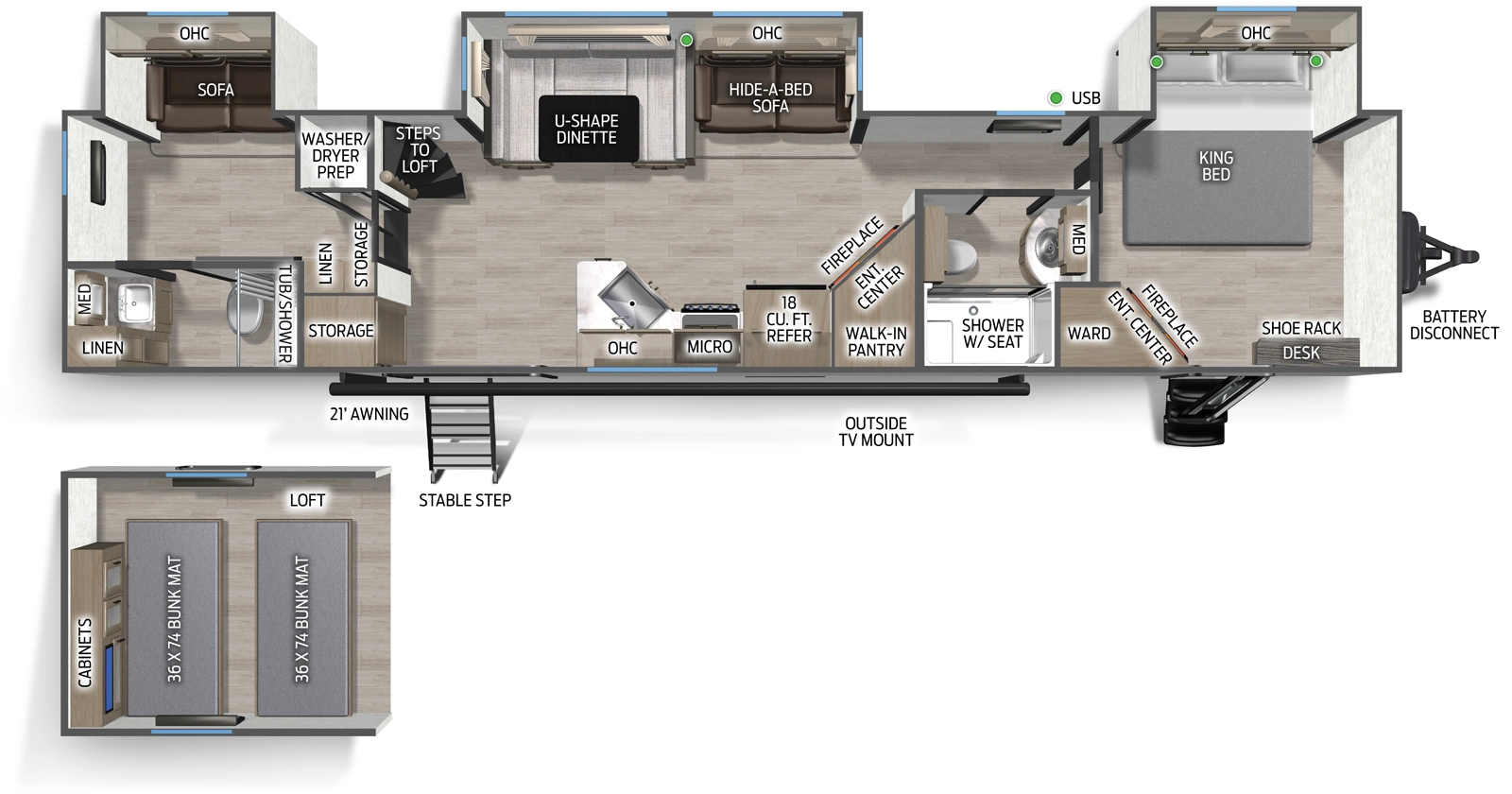 Cascade 39DCC Floorplan